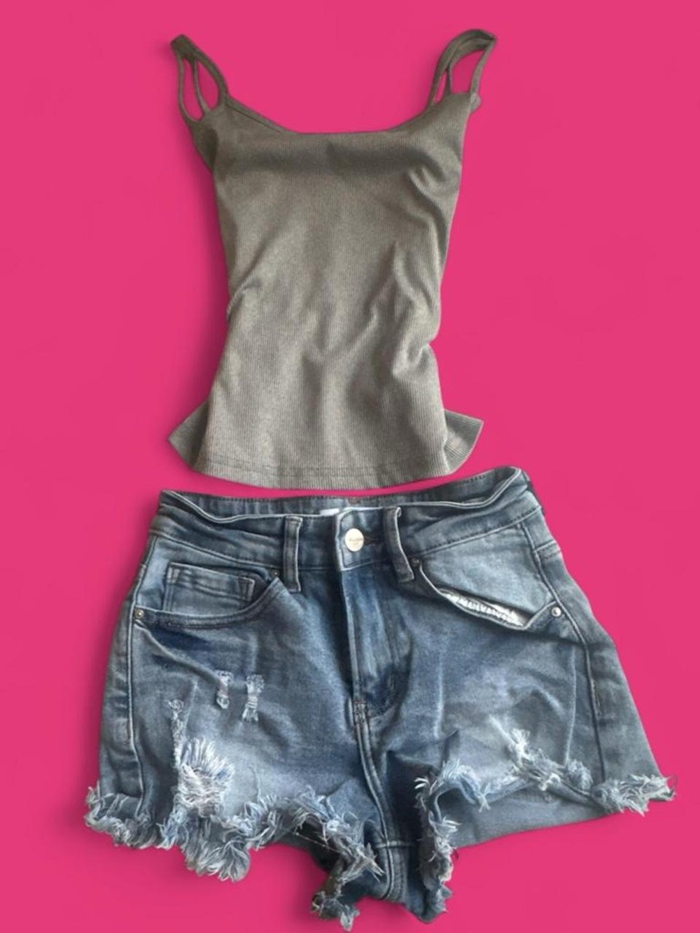 Women’s Distressed Denim Jean Shorts - Blue